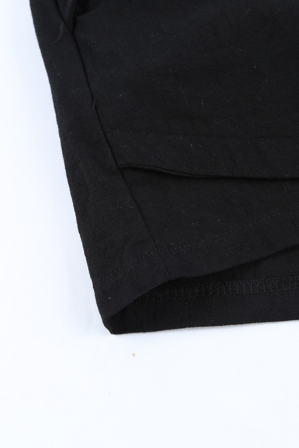 Black Linen Drawstring Shorts from MsDressly