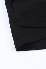 Black Linen Drawstring Shorts from MsDressly