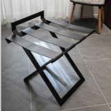 Foldable Luxury Luggage Rack with Genunie Leather Straps For Guest Room from VITAHOME DESIGN LLC
