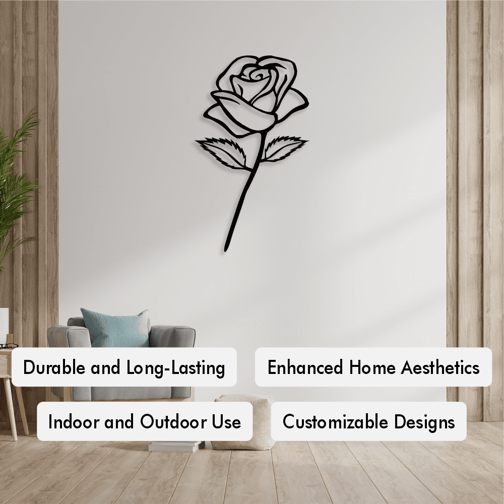 ROSE Metal Wall Art from VITAHOME DESIGN LLC