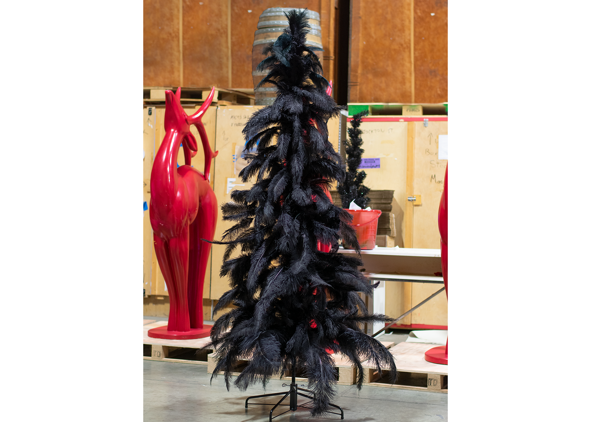 Black Ostrich Feather Tree from Lee Display