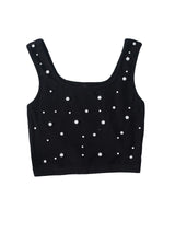Black Pearl Embellished Tank Top From MsDressly