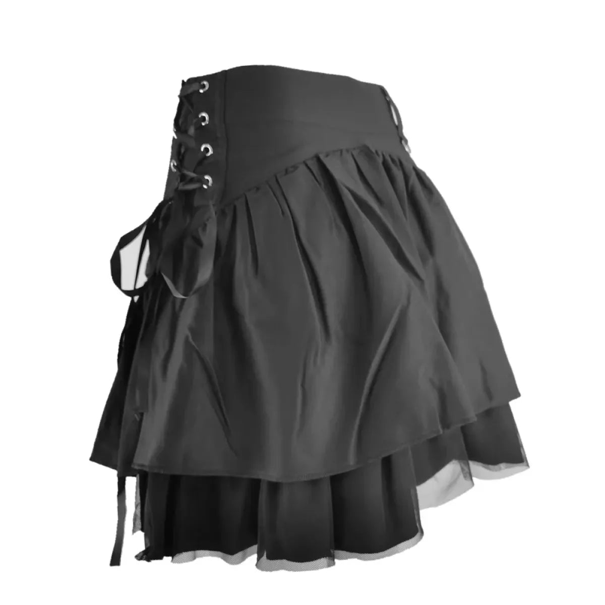Black Retro Kawaii Skirt – Sweet Korean Streetwear Mini Skirt from Kawaii Stop
