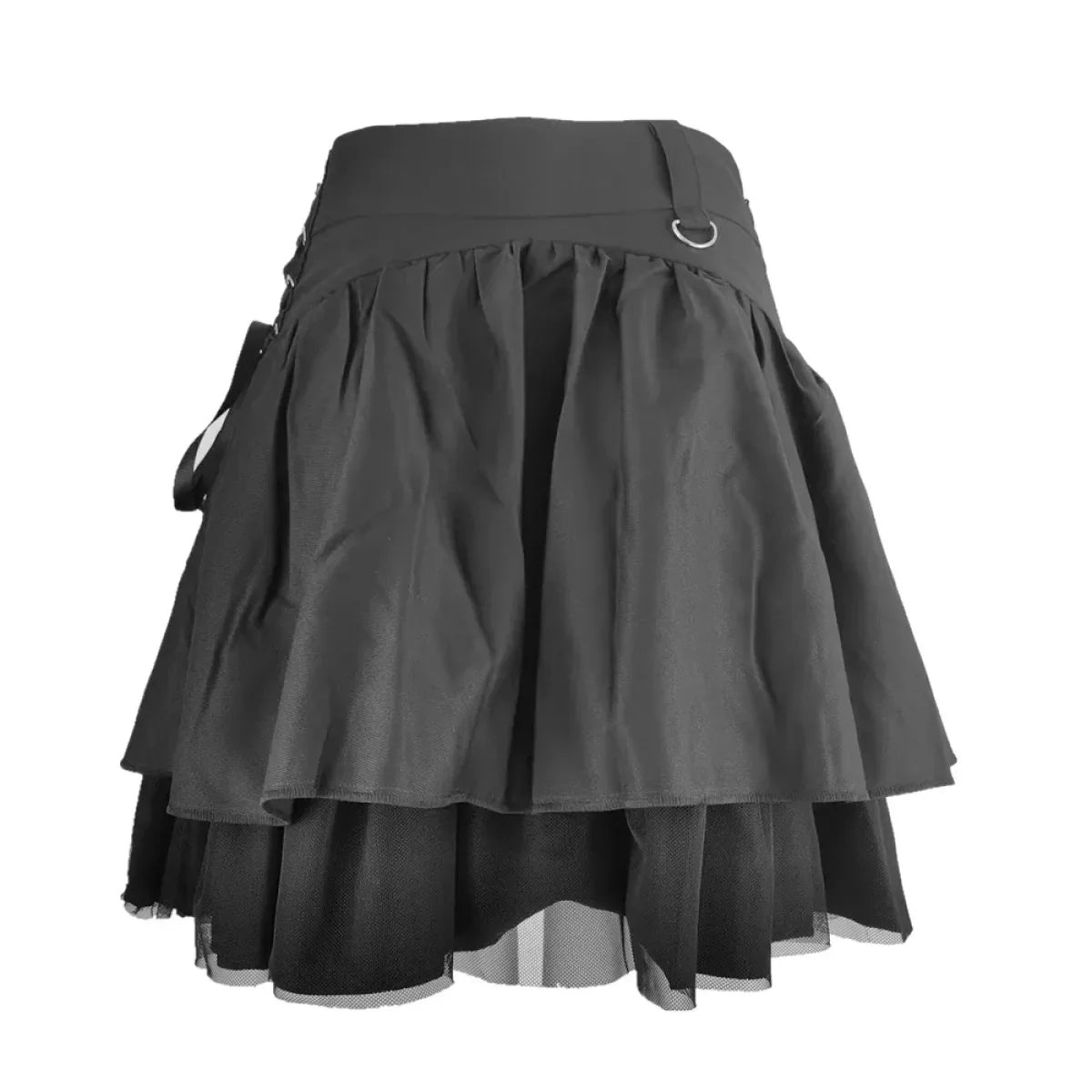 Black Retro Kawaii Skirt – Sweet Korean Streetwear Mini Skirt from Kawaii Stop
