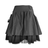 Black Retro Kawaii Skirt – Sweet Korean Streetwear Mini Skirt from Kawaii Stop