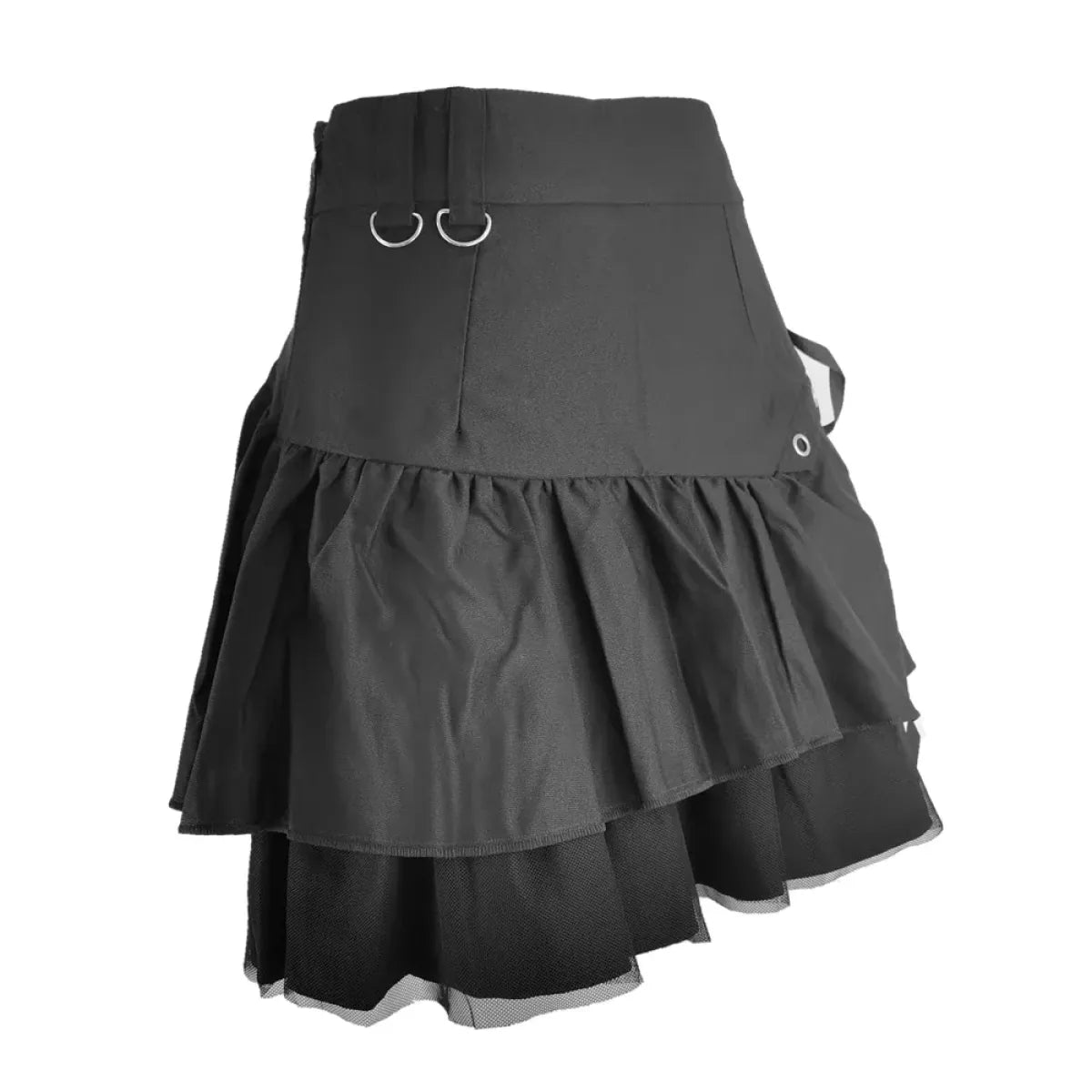 Black Retro Kawaii Skirt – Sweet Korean Streetwear Mini Skirt from Kawaii Stop