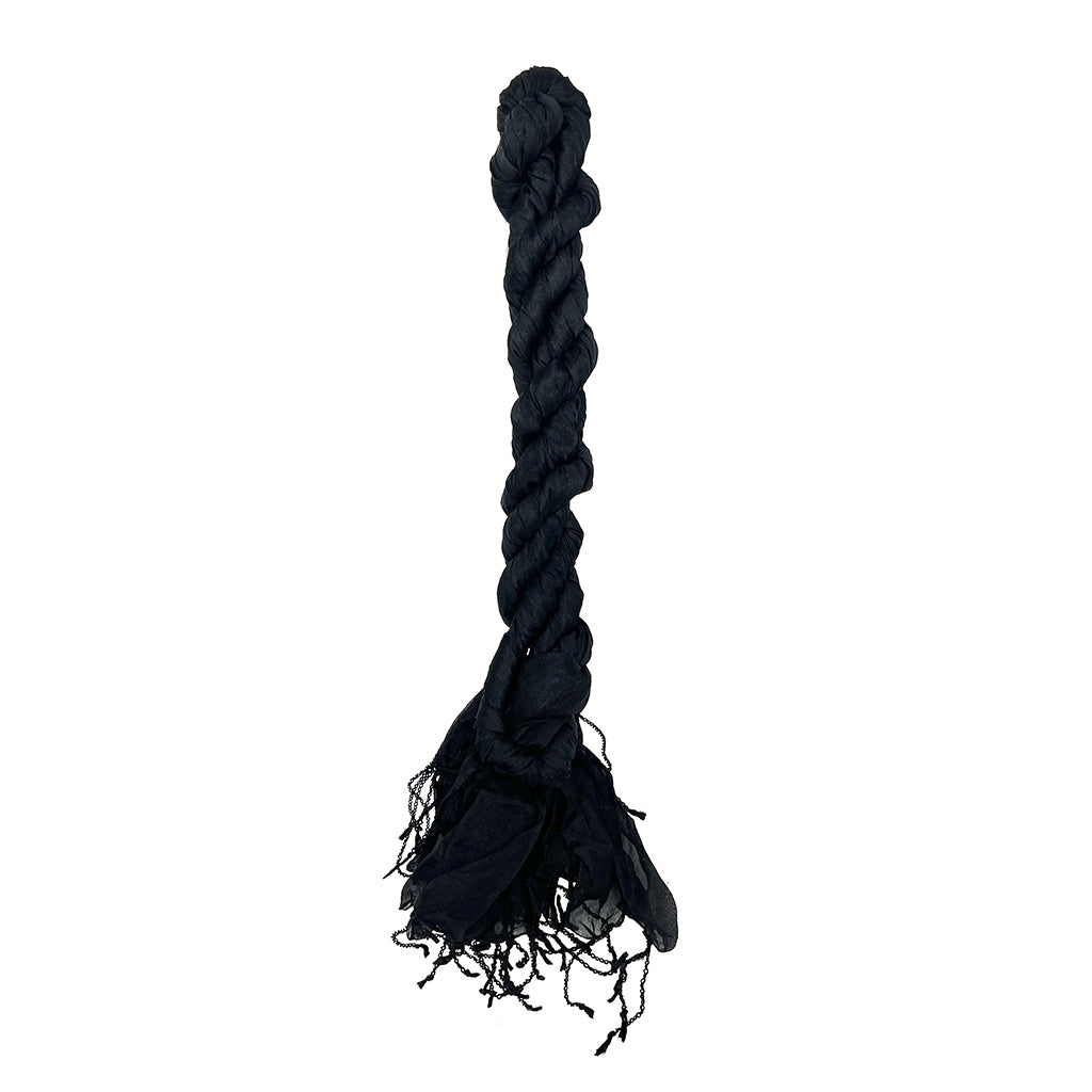 Black Khmer Silk Scarf from SLATE + SALT