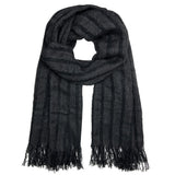 Black Loop Knit Alpaca Scarf from SLATE + SALT