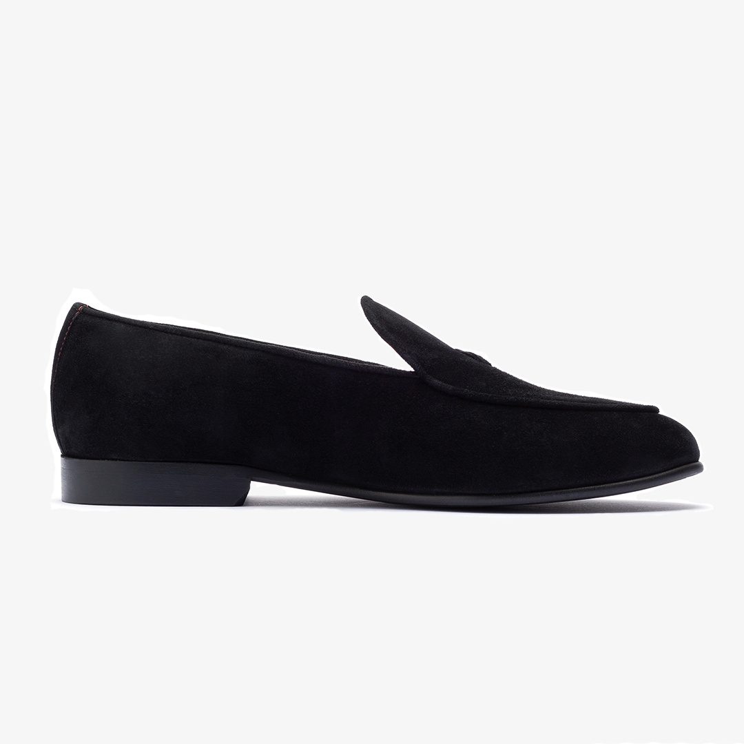 Men's Black Suede Milano Loafer from Del Toro Shoes