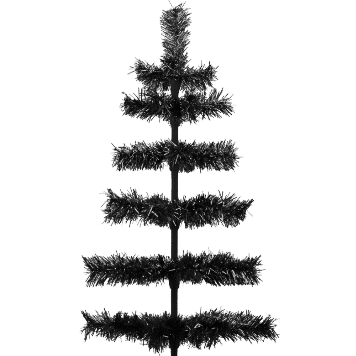 Black Tinsel Christmas Tree from Lee Display