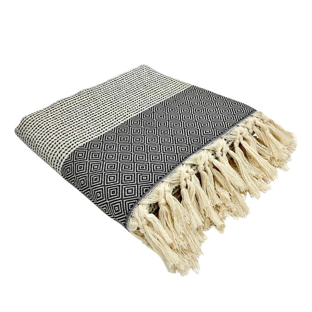 Diamond Stripe Turkish Throw from SLATE + SALT