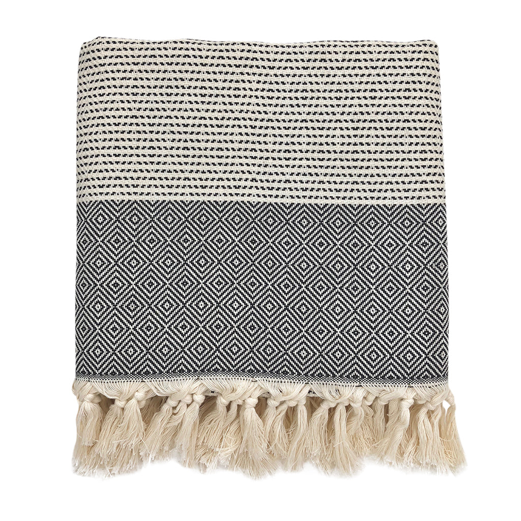 Diamond Stripe Turkish Throw from SLATE + SALT