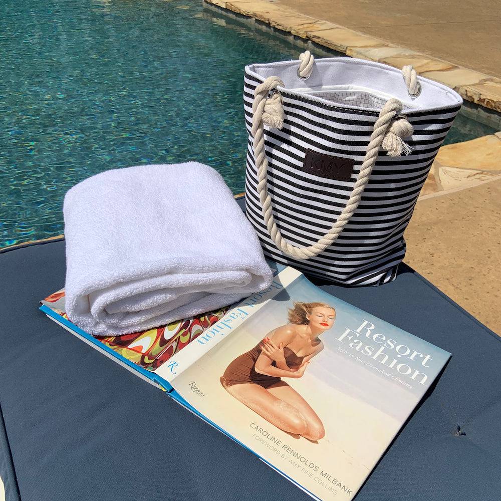 Striped Canvas Tote Bag From Threaded Pear