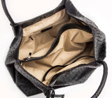 Naomi - Black Vegan Leather Tote Bag from Gunas New York