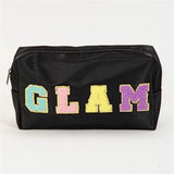 Glam Print Travel Cosmetic Black Bag through MARKET