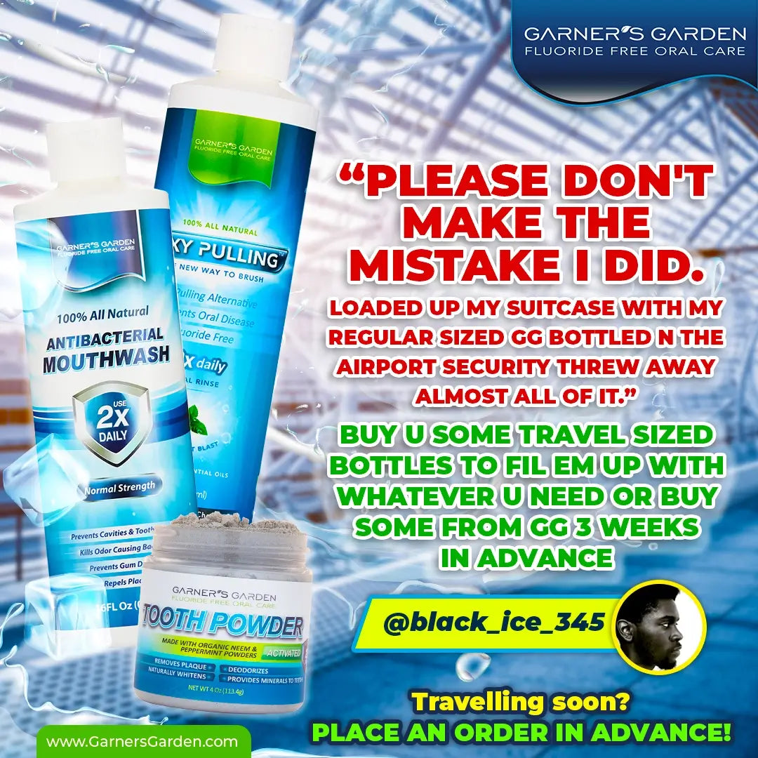 Travel Sized Oral Care Trio | Trio | H2O2 | Fluoride Free from Garner's Garden