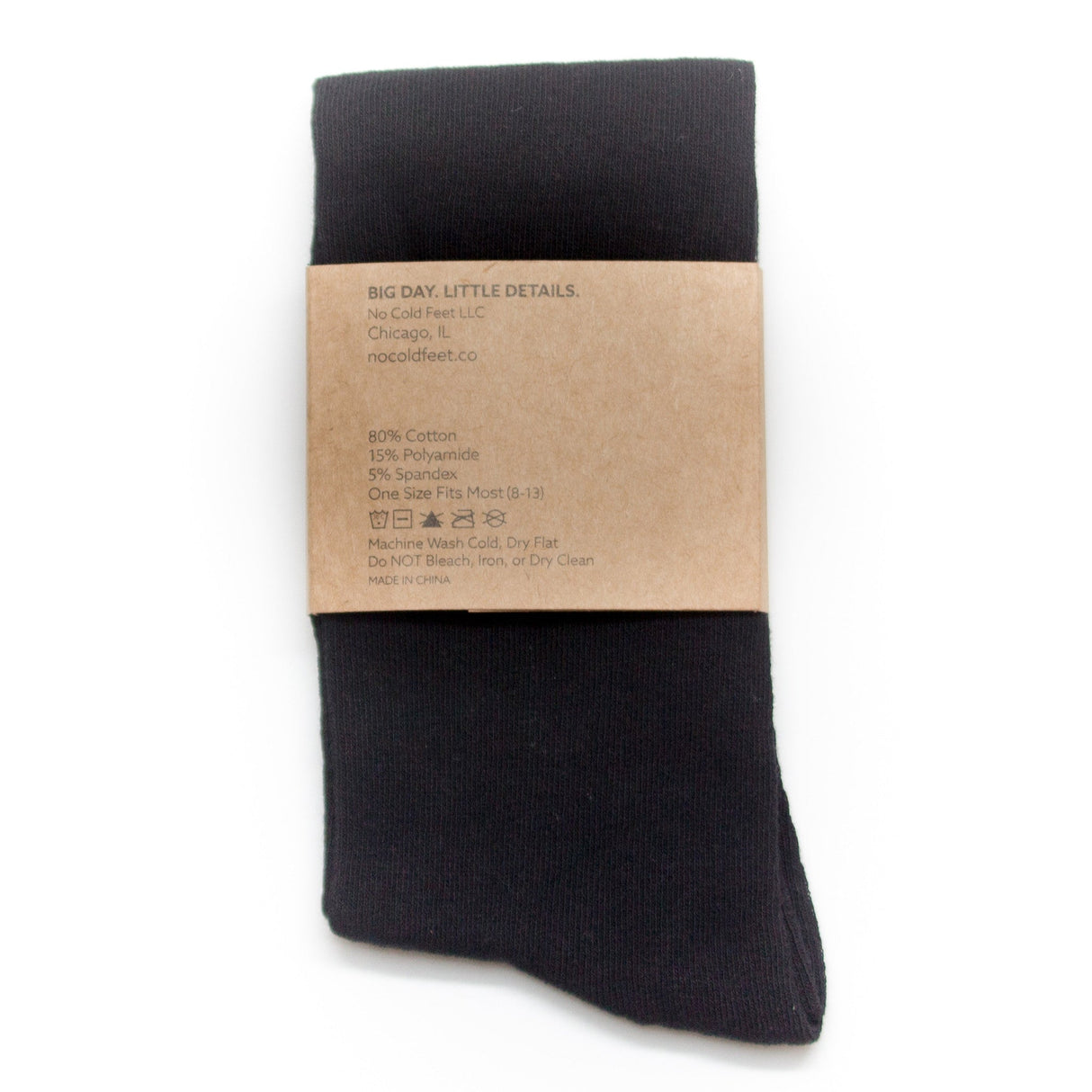 Solid Black Socks from No Cold Feet