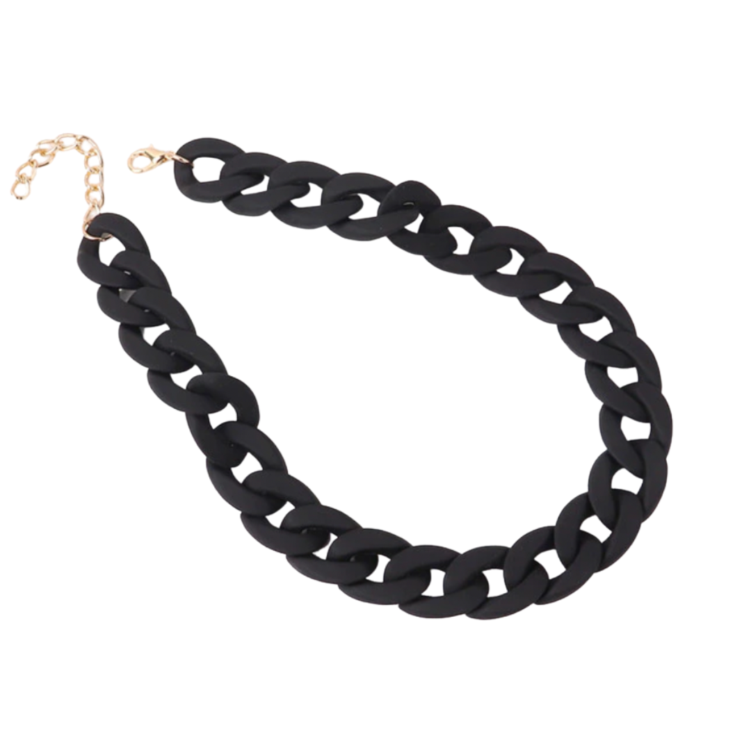 Black Acrylic Chain Necklace from Medusa's Makeup
