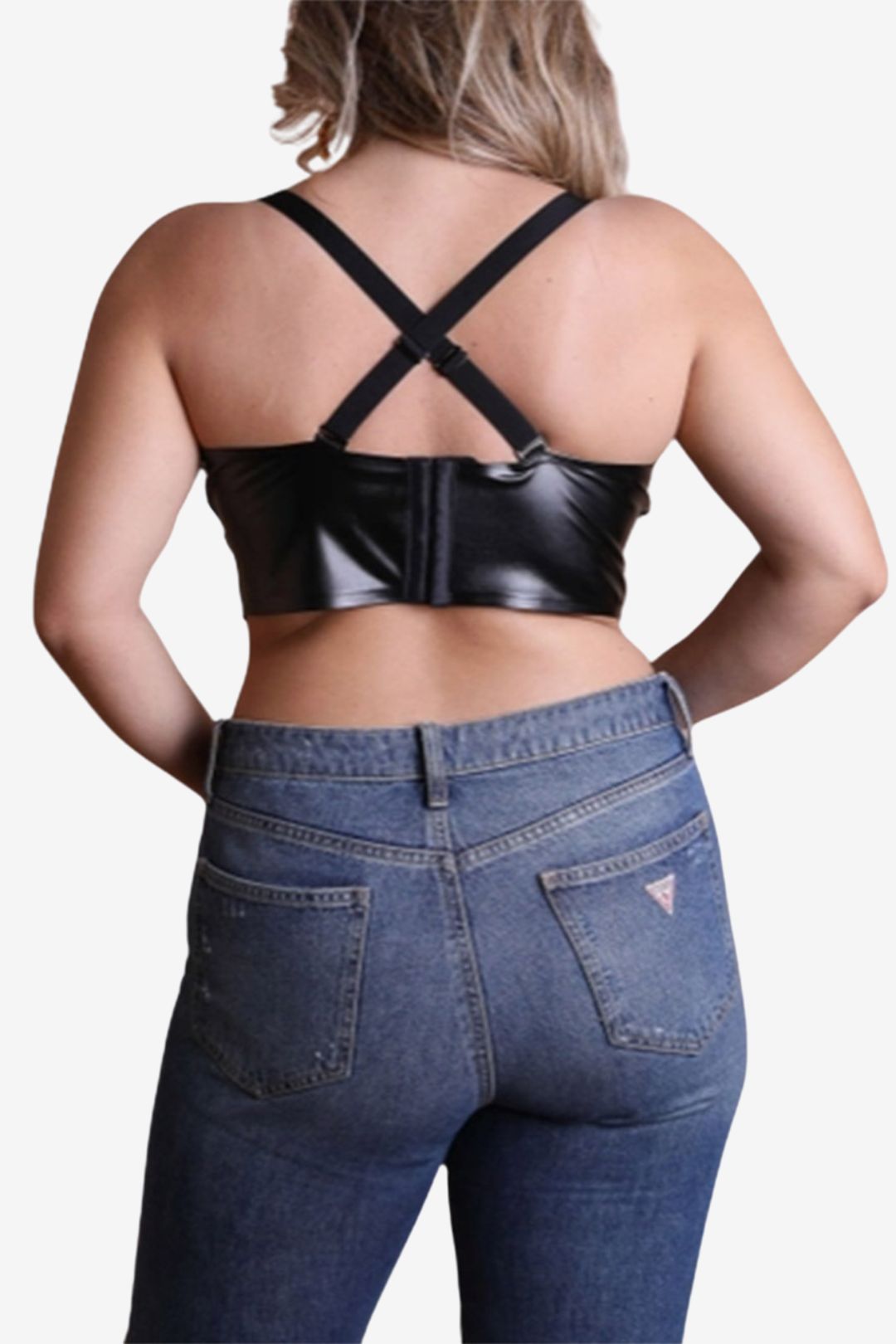 Nude Shade Faux Leather Bralette from Naked Rebellion