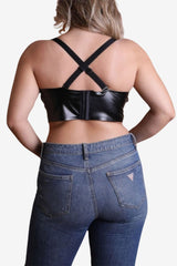 Nude Shade Faux Leather Bralette from Naked Rebellion