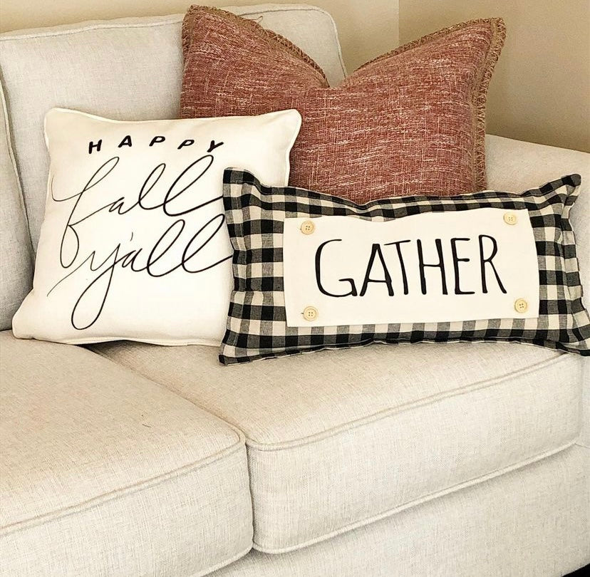 COVER ONLY: Gingham BUFFALO CHECK PILLOW COVER (no insert) From PillowPanels