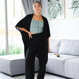Black Harem Pants Lounge Set From LotusAndLuna
