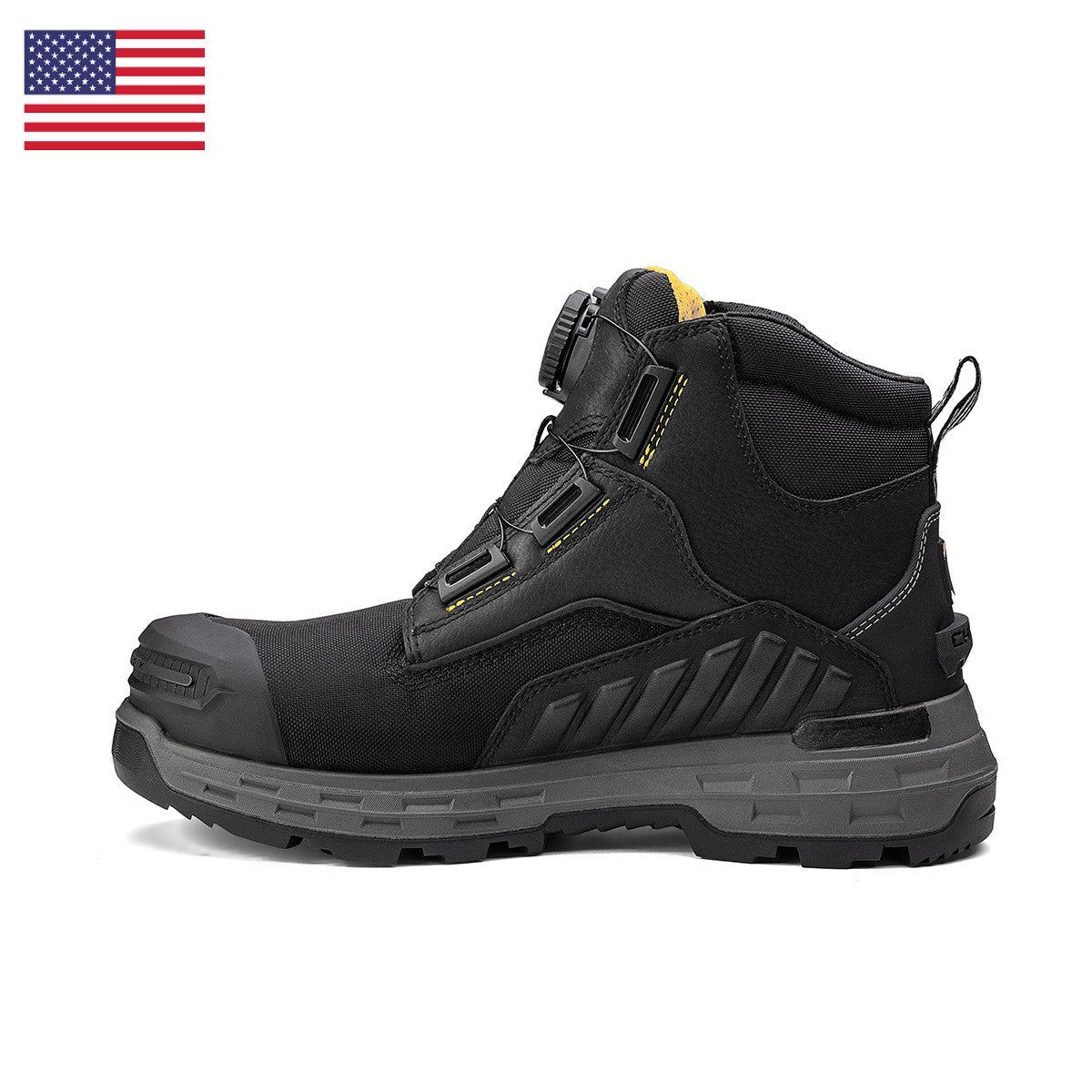 Wildwood 6” Composite Toe Turbolace™ Work Boot - Black - Made in USA from Chinook® Footwear