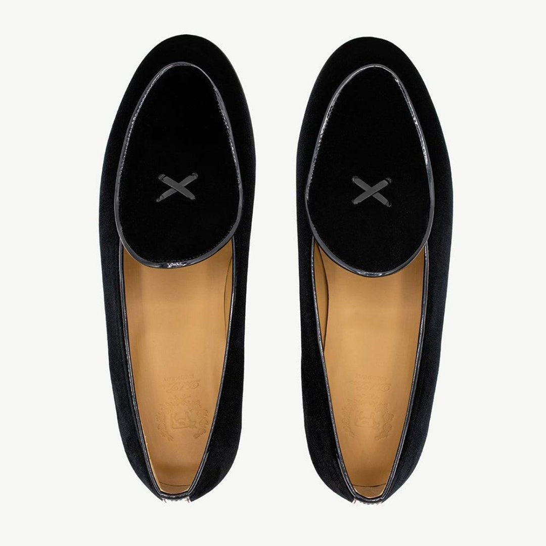 Men's Black Velvet Milano Loafer From Del Toro Shoes