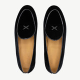 Men's Black Velvet Milano Loafer From Del Toro Shoes