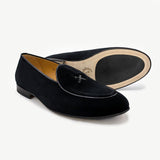 Men's Black Velvet Milano Loafer From Del Toro Shoes
