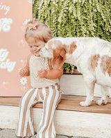 Blakely Boho Bell Bottoms - Tan Stripes from Bailey's Blossoms