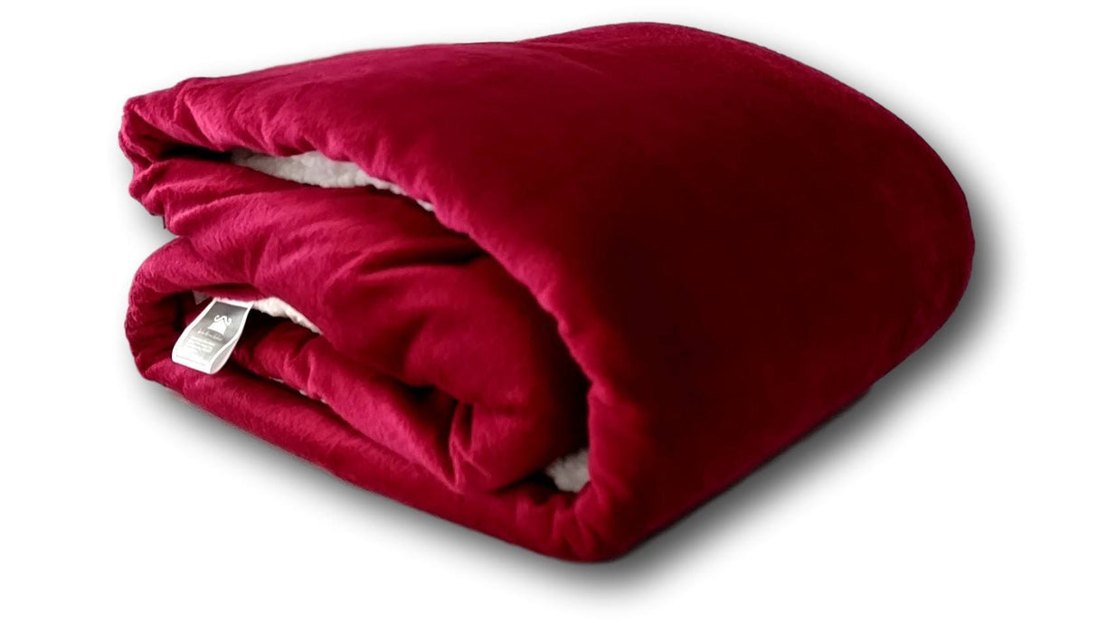 Tache Holiday Red Microfleece with Sherpa Back Throw Blanket (HRDMF) from Tache Home Fashion