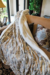 Tache Luxurious Russian Lynx Faux Fur Throw Blanket (DY12) from Tache Home Fashion