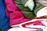 Tache Super Soft Evergreen Micro Fleece Green Sherpa Throw Blanket from Tache Home Fashion