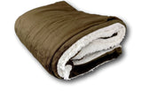 Tache Super Soft Evergreen Micro Fleece Green Sherpa Throw Blanket from Tache Home Fashion