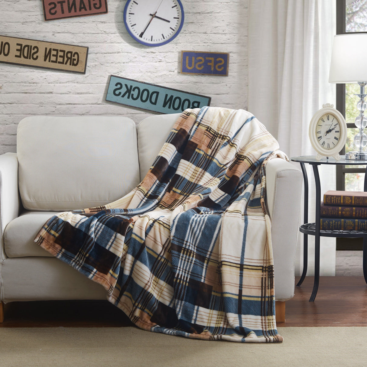 Tache Super Soft Winter Cabin Flannel Throw Blanket from Tache Home Fashion