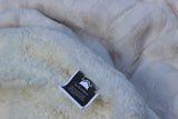Tache White Ivory Polar Faux Fur with Sherpa Throw Blanket