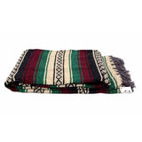 Maroon & Green Mexican Super Falsa Blanket From West Path