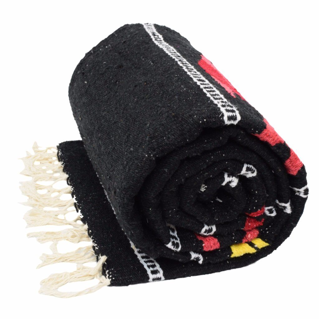 Black Baja Fish Yoga Blanket From West Path