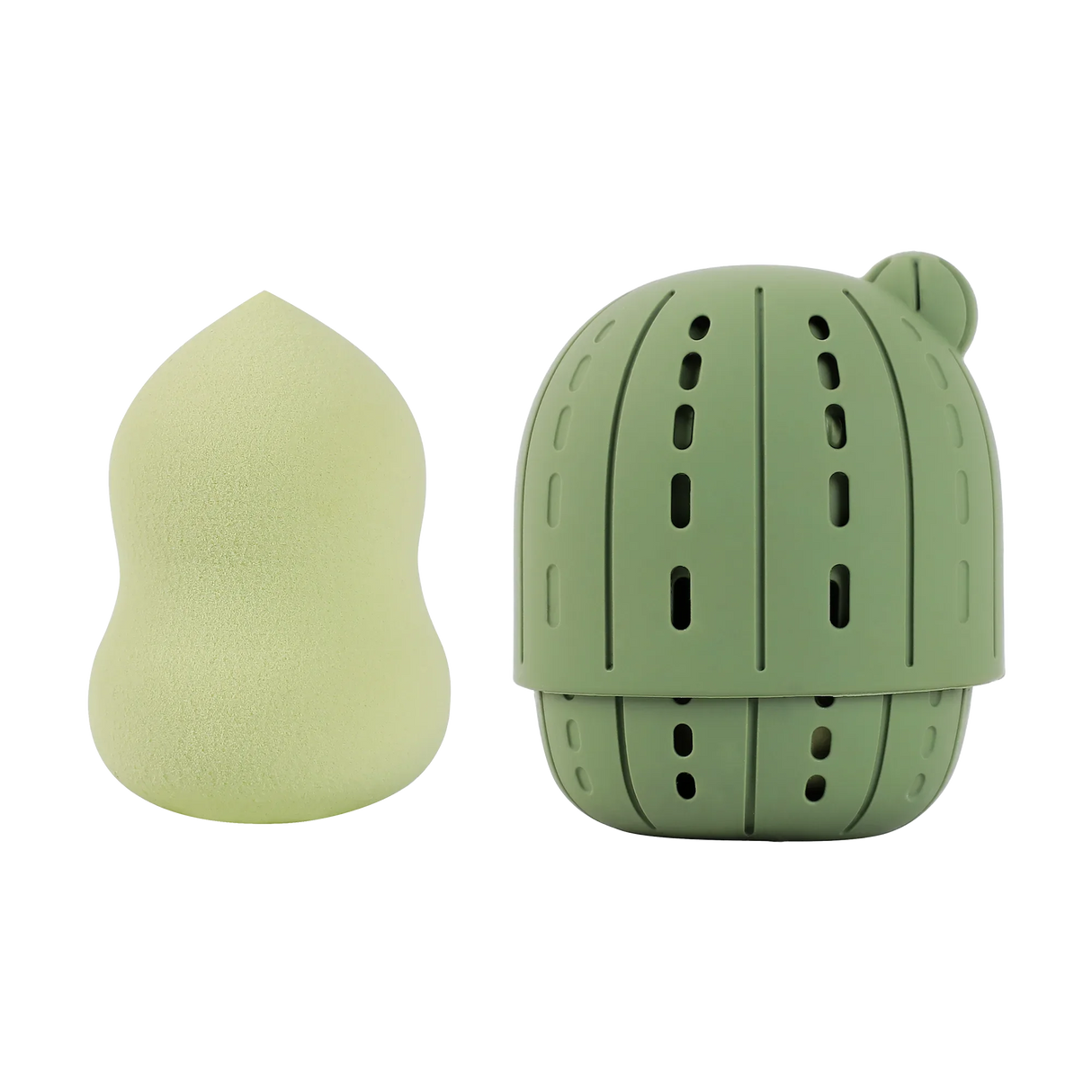 Desert Sage | Blend & Wander Makeup Sponge with Cactus Case from Profusion Cosmetics