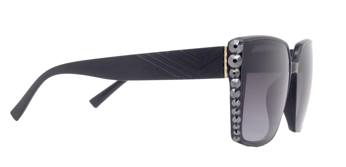 Aurora Bling Women Sunglasses Hematite Genuine European Crystals, 100% UV Protection. NY Fifth Avenue From NY Fifth Avenue
