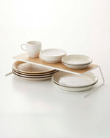 Dish Riser - 2 Sizes - Steel + Wood from Yamazaki Home