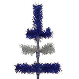 Blue & Silver Layered Tinsel Christmas Tree from Lee Display