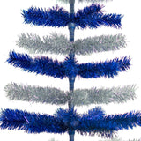 Blue & Silver Layered Tinsel Christmas Tree from Lee Display