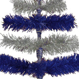 Blue & Silver Layered Tinsel Christmas Tree from Lee Display