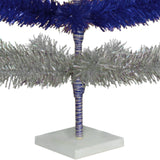 Blue & Silver Layered Tinsel Christmas Tree from Lee Display