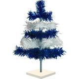 Blue & White Layered Tinsel Christmas Tree from Lee Display