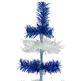 Blue & White Layered Tinsel Christmas Tree from Lee Display