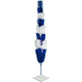 Blue & White Layered Tinsel Christmas Tree from Lee Display