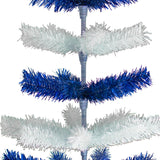 Blue & White Layered Tinsel Christmas Tree from Lee Display